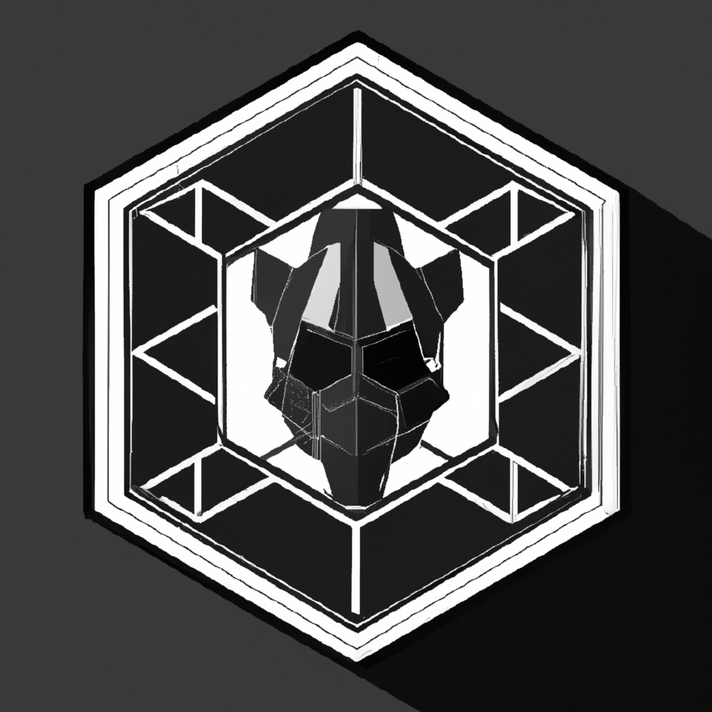 PlacementFR — logotype minimal de robotique en monochrome